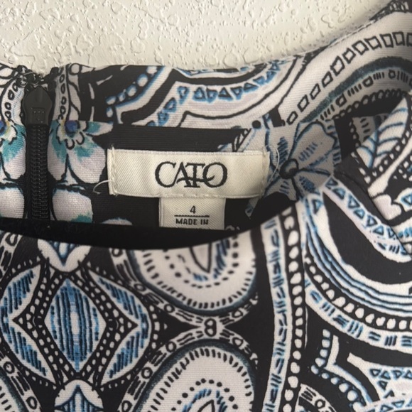 Cato Blue and Black Floral Mini Dress - Picture 3 of 4